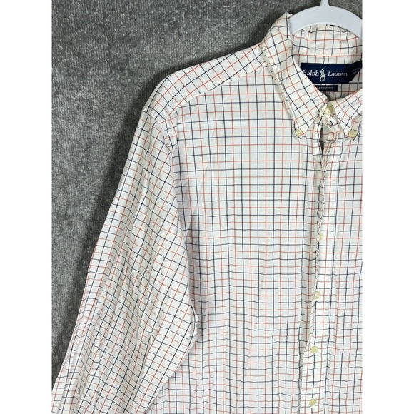 Ralph Lauren Classic Fit Windowpane Button Down Dress Shirt Mens Size 16.5 Large - Picture 7 of 16